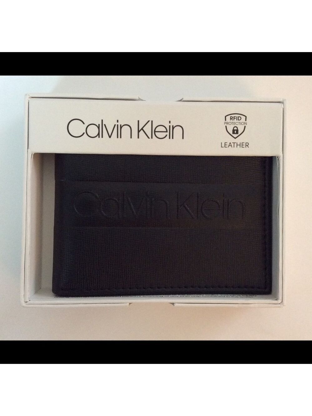 Calvin Klein Men’s Black Leather Wallet RFID